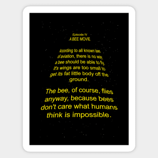 Bee Movie Opening Crawl Sticker